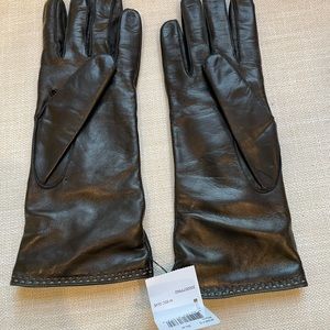 Coach Women's Black Leather Basic Gloves